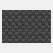 Gotische ästhetische Rose Matte Gray & Black Geschenkpapier Set (Vorderseite 3)