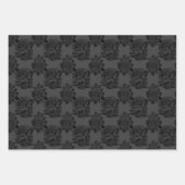 Gotische ästhetische Rose Matte Gray & Black Geschenkpapier Set (Vorderseite)