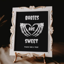 Gotische Babys sind ein süßes Halloween-Babyduschz Poster