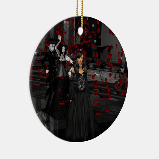 Gotische Ball Room Round Ornament (Rechts)