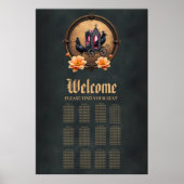 Gotische Beförderung mit Rädern und Rose. Poster (Vorne)