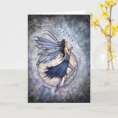 Gotische blaue feenhafte Karte himmlischer ~ (Gelbe Blume)