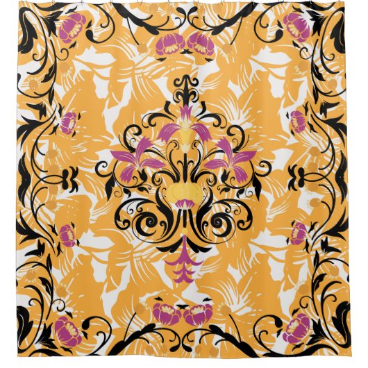 Gotische Blume, Langlebigkeit Duschvorhang (Vorderseite)