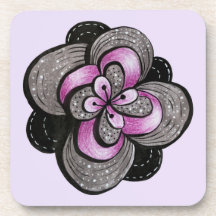 Gotische Blume Lila Schwarz Abstrakt Blüte