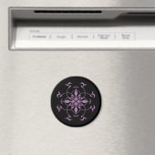 Gotische Blume lila und schwarz Magnet (In Situ (Geschirrspüler))