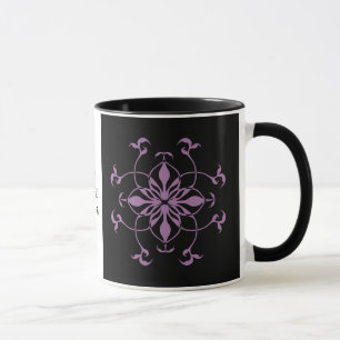 Gotische Blume lila und schwarz Tasse