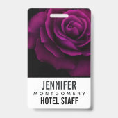 Gotische Blume mit Lila Rote Rose Ausweis (Back)