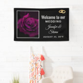 Gotische Blume mit Lila Rote Rose Begrüßung Banner (Insitu)
