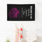 Gotische Blume mit Lila Rote Rose Begrüßung Banner (Insitu)