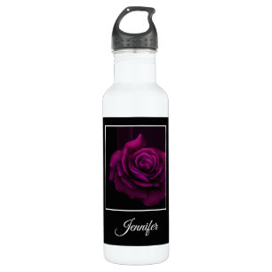 Gotische Blume mit Lila Rote Rose Edelstahlflasche