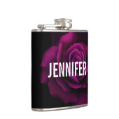 Gotische Blume mit Lila Rote Rose Flachmann (Rechts)