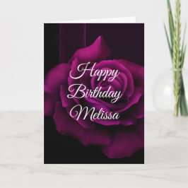 Gotische Blume mit Lila Rote Rose Geburtstag Karte