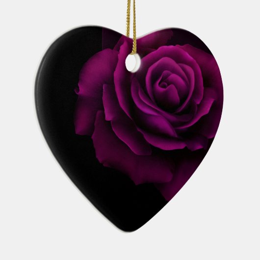 Gotische Blume mit Lila Rote Rose Keramik Ornament (Rechts)