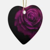 Gotische Blume mit Lila Rote Rose Keramik Ornament (Links)