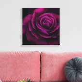 Gotische Blume mit Lila Rote Rose Leinwanddruck (Insitu (Wohnzimmer))