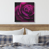 Gotische Blume mit Lila Rote Rose Leinwanddruck (Insitu (Schlafzimmer))
