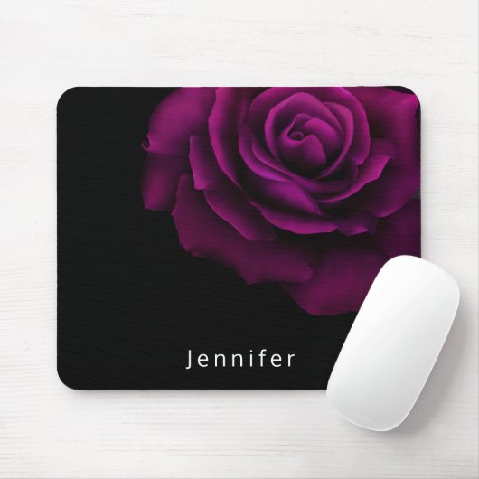 Gotische Blume mit Lila Rote Rose Mousepad (Mit Mouse)