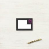 Gotische Blume mit Lila Rote Rose Post-it Klebezettel (Auf Schreibtisch)