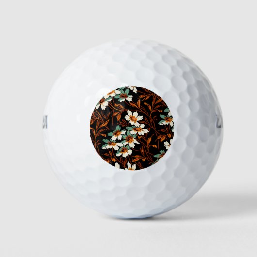 Gotische Blume Muster Transparente ästhetische Blu Golfball (Vorderseite)
