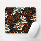 Gotische Blume Muster Transparente ästhetische Blu Mousepad (Mit Mouse)