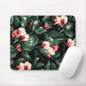 Gotische Blume Muster Transparente ästhetische Blu Mousepad (Mit Mouse)