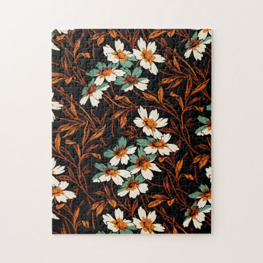 Gotische Blume Muster Transparente ästhetische Blu Puzzle (Vertikal)