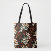 Gotische Blume Muster Transparente ästhetische Blu Tasche (Vorderseite)