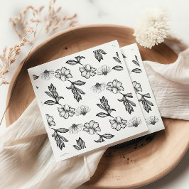 Gotische Blume Tätowierung Kinderdusche Serviette