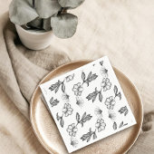 Gotische Blume Tätowierung Kinderdusche Serviette