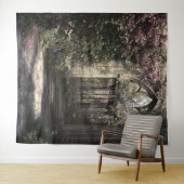 Gotische Blumenkirchenruine Hochzeitsstimmung Foto Wandteppich (Beispiel (Horizontal))