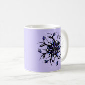 Gotische BlumenMandala-Monster und Zähne Kaffeetasse (VorderseiteRechts)
