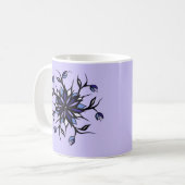 Gotische BlumenMandala-Monster und Zähne Kaffeetasse (Vorderseite Links)