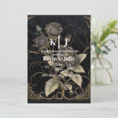 gotische Blüte Einladung (Stehend Vorderseite)