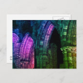 Gotische Bögen alte ruinierte Whitby-Abtei Postkarte (Vorne/Hinten)
