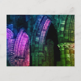 Gotische Bögen alte ruinierte Whitby-Abtei Postkarte