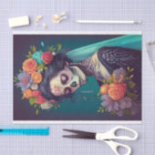 gotische Braut in einsamen Tränen, Seidenpapier (Handwerk)