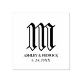 Gotische Braut- und Groom-Monogramm-Hochzeit Gummistempel (Prägung)
