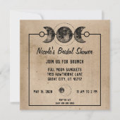 Gotische Brautparty Rote Rosen Celestial Invites Einladung (Vorderseite)