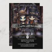 Gotische Brautpfosten-Bräutigam, sprichwörtliche K Einladung (Vorne/Hinten)