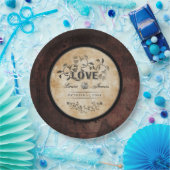 Gotische Brown LIEBE Halloweens zusammenpassende Pappteller (Party)