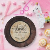 Gotische Brown LIEBE Halloweens zusammenpassende Pappteller (Party)