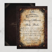 Gotische Brown Skeleton Hochzeits-Einladung Einladung (Vorne/Hinten)