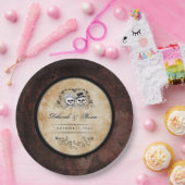 Gotische Brown Skelette Halloweens, die Hochzeit Pappteller (Party)