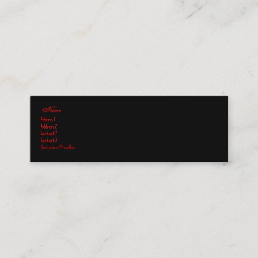 gotische buisiness Karte (Vorderseite)