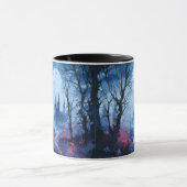 Gotische Burg und Forest Fantasy Halloween Tasse (Zentrum)