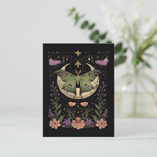 Gotische Darstellung des Nachthimmels Postkarte (Stehend Vorderseite)