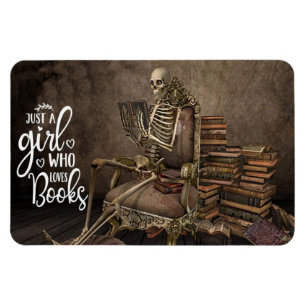 Gotische Dekoration für Buchliebhaber Flexibles Fo Magnet