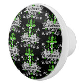 gotische Dekorative Keramikknauf (Rechts)