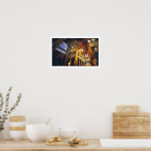 "Gotische Drehung" Notre Dame Kathedrale Wasserfar Poster (Küche)