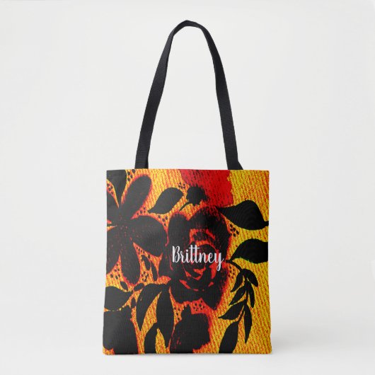 Gotische dunkle Blumenbildschirme Tasche (Vorderseite)